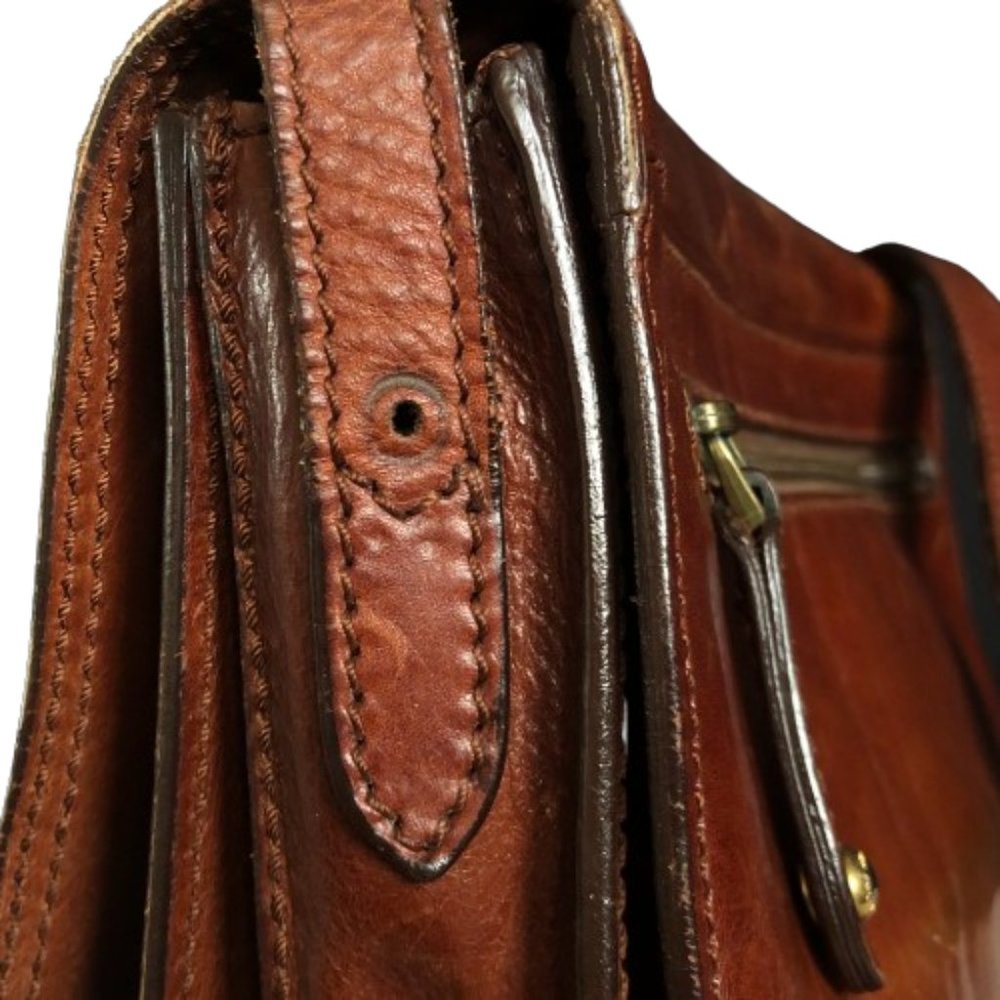 Vintage The Bridge leather classic satchet, cross body messenger bag purse - Picture 9 of 16